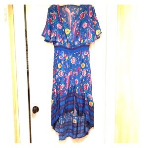 Multi Colored Asymmetrical Hemmed Dress